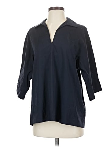 Lafayette 148 New York 3/4 Sleeve Button-Down Shirt (view 1)