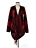 No Boundaries 100% Acrylic Plaid Red Cardigan Size 7 - 9 - photo 1