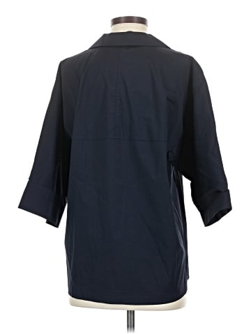 Lafayette 148 New York 3/4 Sleeve Button-Down Shirt (view 2)