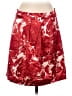 Theory Print Red Silk Skirt Size 2 - photo 2