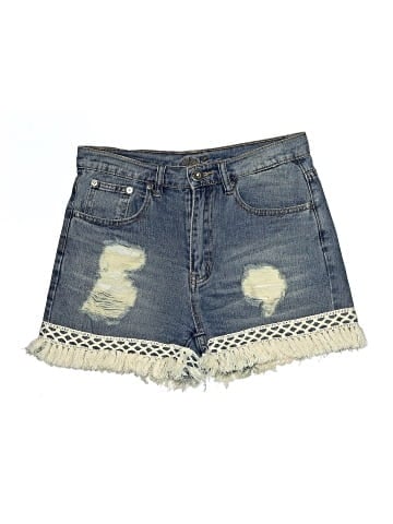 ChiQle Denim Architect Denim Shorts (view 1)