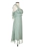 David's Bridal 100% Polyester Green Cocktail Dress Size 6 - photo 4