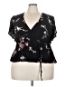 Assorted Brands 100% Viscose Black Short Sleeve Blouse Size 3X - photo 1