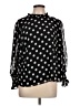 Vince Camuto 100% Polyester Polka Dots Black Long Sleeve Blouse Size L - photo 1