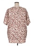 Entro Animal Print Brown Short Sleeve Blouse Size XL - photo 2