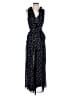 Roz & Ali 100% Polyester Polka Dots Black Jumpsuit Size 8 - photo 1