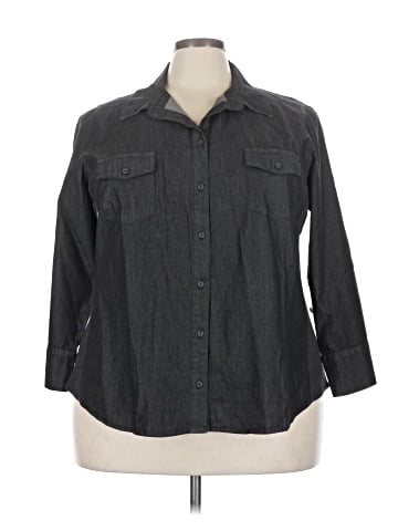 Pale Sky 3/4 Sleeve Button-Down Shirt (view 1)