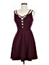 Speechless Solid Burgundy Cocktail Dress Size M - photo 1