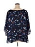 Zapelle 100% Polyester Blue 3/4 Sleeve Blouse Size 5X - photo 2