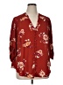 Torrid 100% Polyester Floral Burgundy 3/4 Sleeve Blouse Size 1X Plus (1) - photo 1