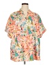 Shein Curve Tropical Orange Short Sleeve Blouse Size 20 Plus (4) - photo 1