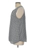 Soirée 100% Rayon Gray Sleeveless Blouse Size L - photo 5