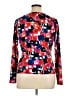 PREMISE Graphic Multi Color Red Long Sleeve Blouse Size XL - photo 2