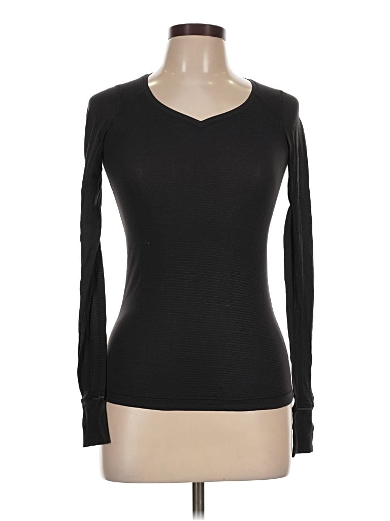 Pre-owned Lululemon Athletica Long Sleeve T-shirt In Black