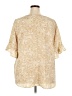 MICHAEL Michael Kors 100% Polyester Tan Short Sleeve Blouse Size 2X - photo 2