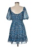 B. Smart 100% Polyester Floral Blue Casual Dress Size 9 - photo 2