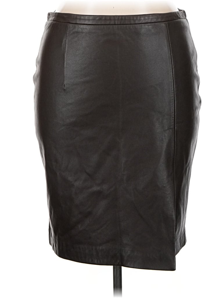 Pre-owned Michael Michael Kors Leather Skirt In Black