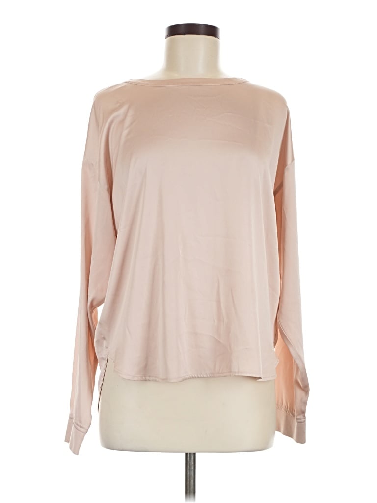 Pre-owned Ann Taylor Loft Long Sleeve Blouse In Tan