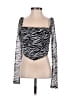 Princess Polly 100% Cotton Silver Black Bodysuit Size 2 - photo 1