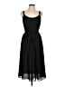 Ann Taylor LOFT 100% Polyester Solid Black Casual Dress Size 12 - photo 1
