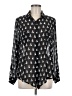American Rag Cie 100% Polyester Print Black Long Sleeve Blouse Size M - photo 1