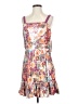 Aqua 100% Polyester Print White Purple Cocktail Dress Size S - photo 1
