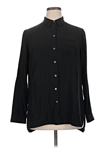 Lafayette 148 New York Long Sleeve Silk Top (view 1)