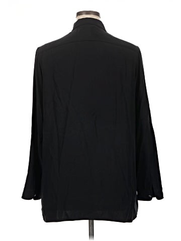 Lafayette 148 New York Long Sleeve Silk Top (view 2)