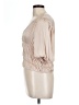FRAME 100% Polyester Tan Short Sleeve Blouse Size L - photo 5