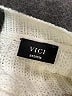 VICI Color Block Ivory Pullover Sweater Size M - photo 7