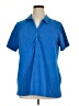 Avenue Blue Short Sleeve Button-Down Shirt Size 18 Plus - photo 1