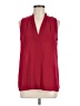 Banana Republic 100% Polyester Red Sleeveless Blouse Size M - photo 1