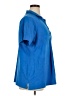Avenue Blue Short Sleeve Button-Down Shirt Size 18 Plus - photo 4