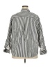 Maurices 100% Cotton Stripes Silver 3/4 Sleeve Button-Down Shirt Size 2X - photo 2