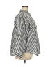 Maurices 100% Cotton Stripes Silver 3/4 Sleeve Button-Down Shirt Size 2X - photo 4