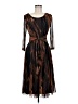 Connected Apparel Brown Cocktail Dress Size 6 - photo 1