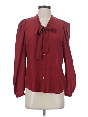 Joie Long Sleeve Silk Top (view 1)