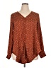 Max Studio 100% Polyester Brown Long Sleeve Blouse Size XL - photo 1