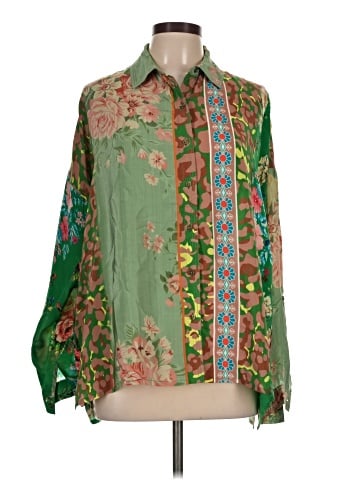 Tolani 3/4 Sleeve Silk Top (view 1)