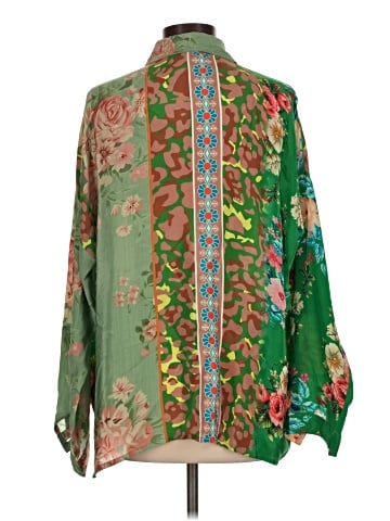 Tolani 3/4 Sleeve Silk Top (view 2)