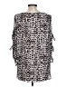 Bold Elements 100% Polyester Animal Print Silver 3/4 Sleeve Blouse Size L - photo 2
