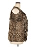 Siren Lily Animal Print Brown Short Sleeve Blouse Size 2X - photo 4
