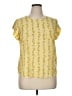 Lily White 100% Polyester Yellow Short Sleeve Blouse Size XL - photo 1
