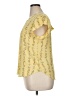Lily White 100% Polyester Yellow Short Sleeve Blouse Size XL - photo 5