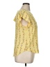 Lily White 100% Polyester Yellow Short Sleeve Blouse Size XL - photo 4