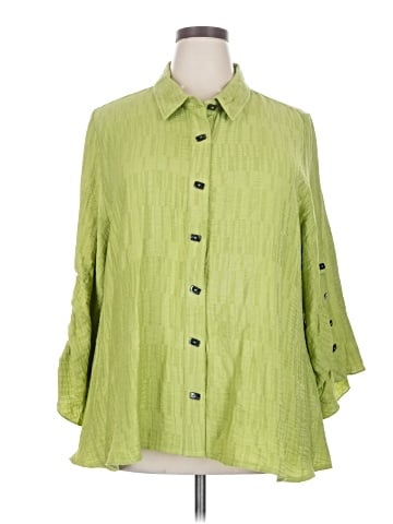 Calessa 3/4 Sleeve Button-Down Shirt (view 1)