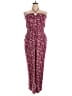 Torrid Floral Burgundy Jumpsuit Size 3X Plus (3) - photo 1