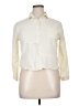 Unbranded Solid Ivory 3/4 Sleeve Button-Down Shirt Size XL - photo 1