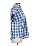 Chaps Checkered-gingham Blue Short Sleeve Button-Down Shirt Size L - photo 4