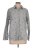 Old Navy 100% Cotton Hearts Gray Long Sleeve Button-Down Shirt Size L - photo 1
